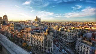 European cityscape with historic architecture