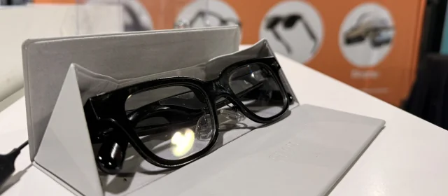 AI glasses presented in their case